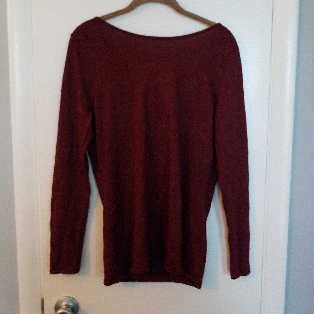 Michael Kors Cowl Back Sweater Purple Metallic